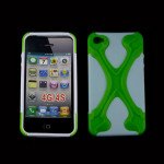 Wholesale iPhone 4 4S X Case (Green-White)